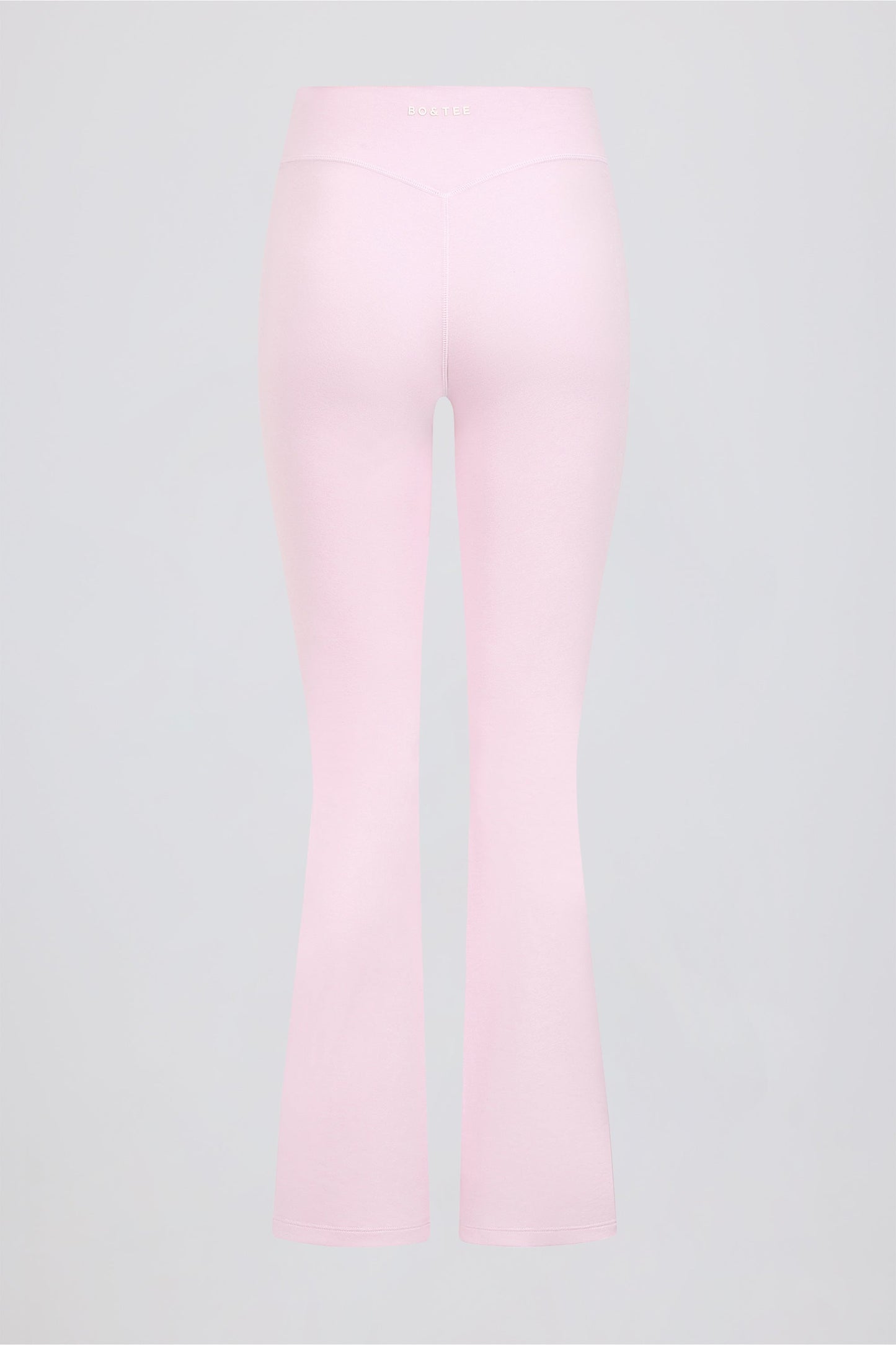 Brushed Jersey Ruched Flared Trousers in Bloom