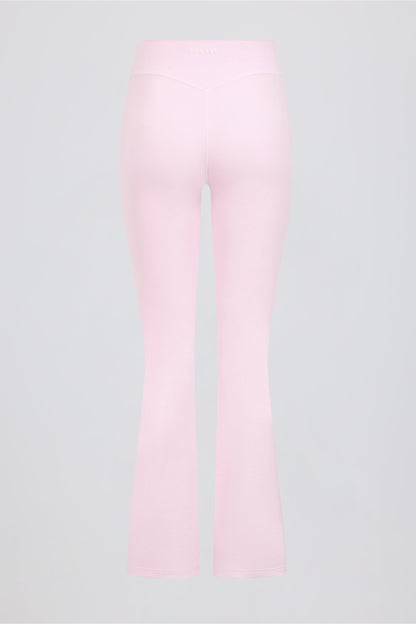 Brushed Jersey Ruched Flared Trousers in Bloom