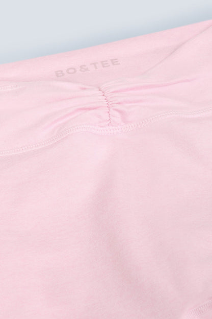 Brushed Jersey Ruched Flared Trousers in Bloom