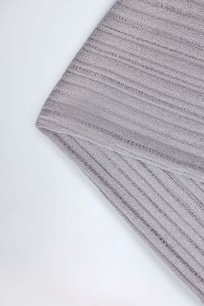 Mid-Rise Flared Trousers in Silver