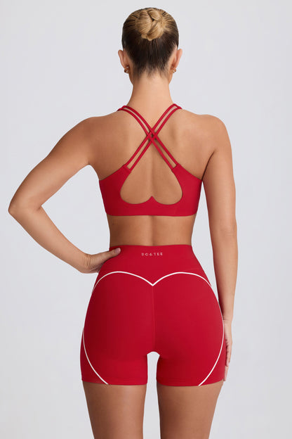 Soft Active Low-Impact Sports Bra in Hot Red
