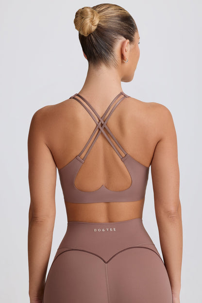 Soft Active Low-Impact Sports Bra in Mocha