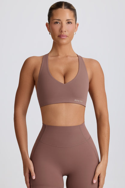 Soft Active Low-Impact Sports Bra in Mocha
