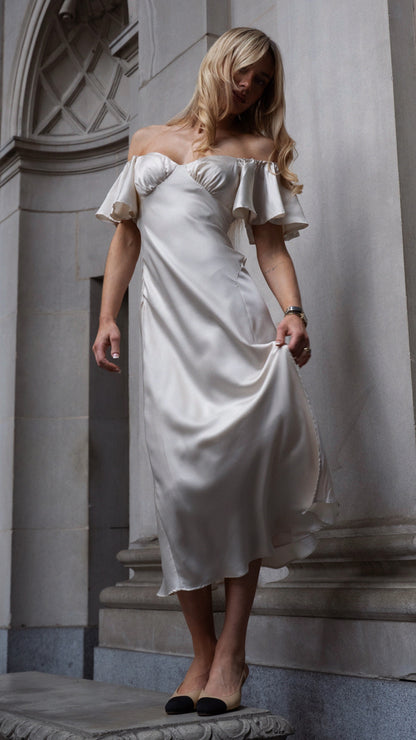 Louisa Midi Dress - Ivory